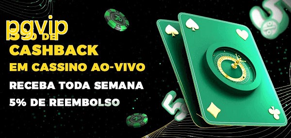 Promoções do cassino ao Vivo pgvip